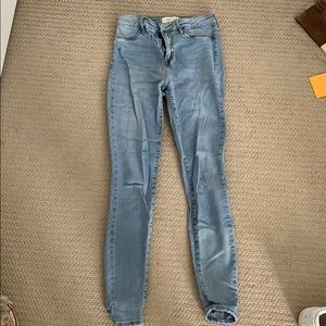 Pacsun Light Wash Super High Rise Jeggings